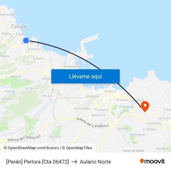[Perán]  Perlora [Cta 06472] to Aulario Norte map