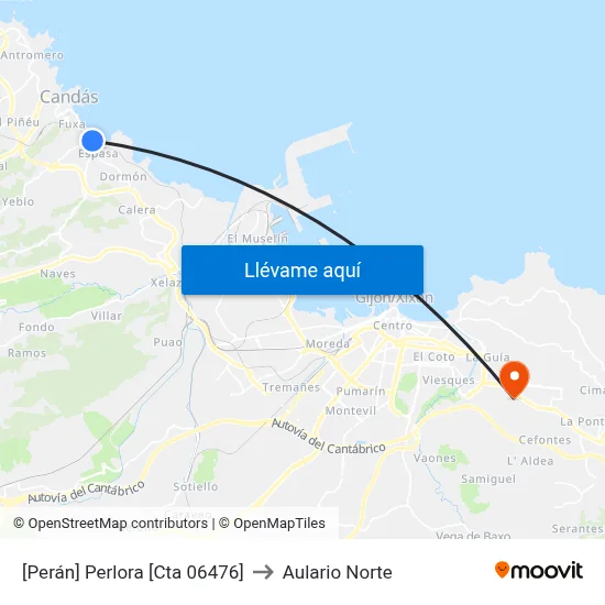 [Perán]  Perlora [Cta 06476] to Aulario Norte map