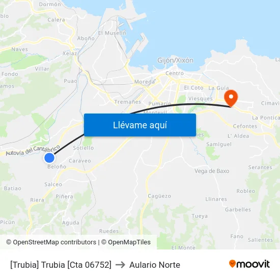 [Trubia]  Trubia [Cta 06752] to Aulario Norte map