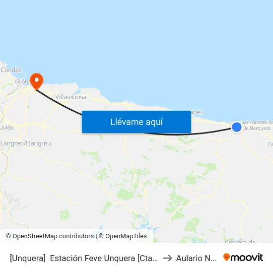 [Unquera]  Estación Feve Unquera [Cta 07179] to Aulario Norte map
