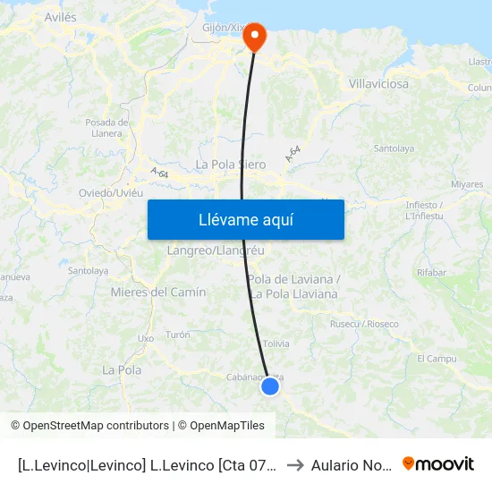 [L.Levinco|Levinco]  L.Levinco [Cta 07250] to Aulario Norte map