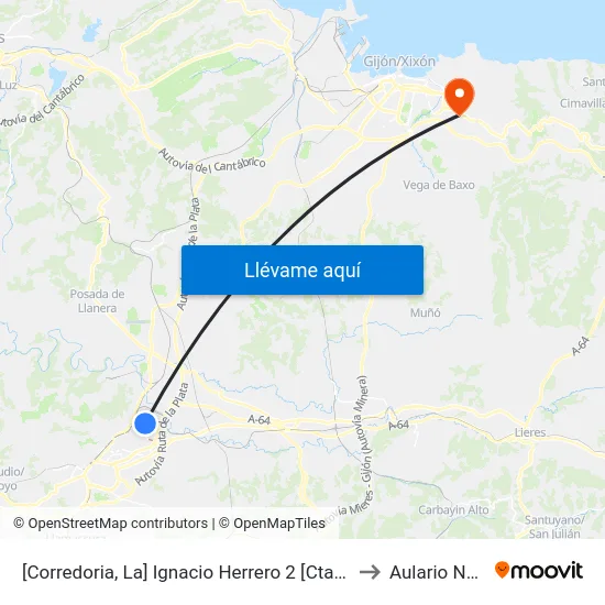 [Corredoria, La]  Ignacio Herrero 2 [Cta 07711] to Aulario Norte map