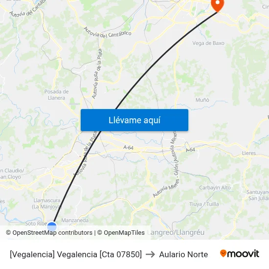 [Vegalencia]  Vegalencia [Cta 07850] to Aulario Norte map