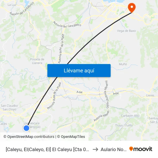 [Caleyu, El|Caleyo, El]  El Caleyu [Cta 07858] to Aulario Norte map