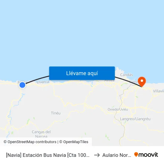 [Navia]  Estación Bus Navia [Cta 10078] to Aulario Norte map
