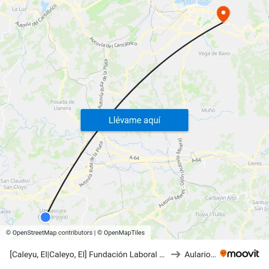 [Caleyu, El|Caleyo, El]  Fundación Laboral Construcción [Cta 16842] to Aulario Norte map