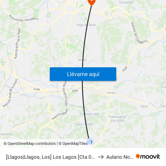 [Llagos|Llagos, Los]  Los Lagos [Cta 09201] to Aulario Norte map