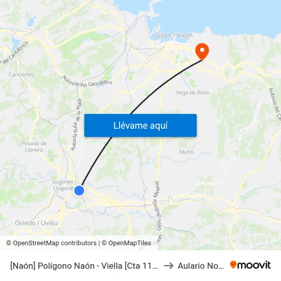[Naón]  Polígono Naón - Viella [Cta 11777] to Aulario Norte map