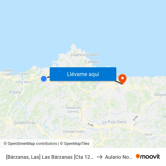 [Bárzanas, Las]  Las Bárzanas [Cta 12249] to Aulario Norte map