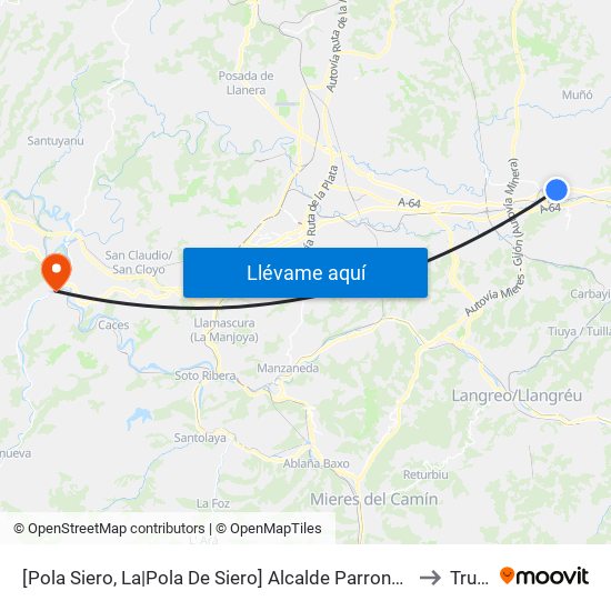 [Pola Siero, La|Pola De Siero]  Alcalde Parrondo [Cta 17241] to Trubia map