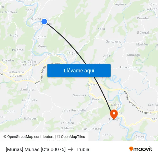 [Murias]  Murias [Cta 00075] to Trubia map