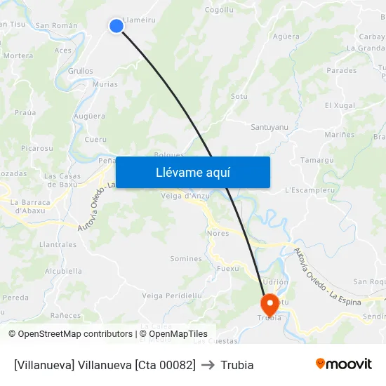 [Villanueva]  Villanueva [Cta 00082] to Trubia map