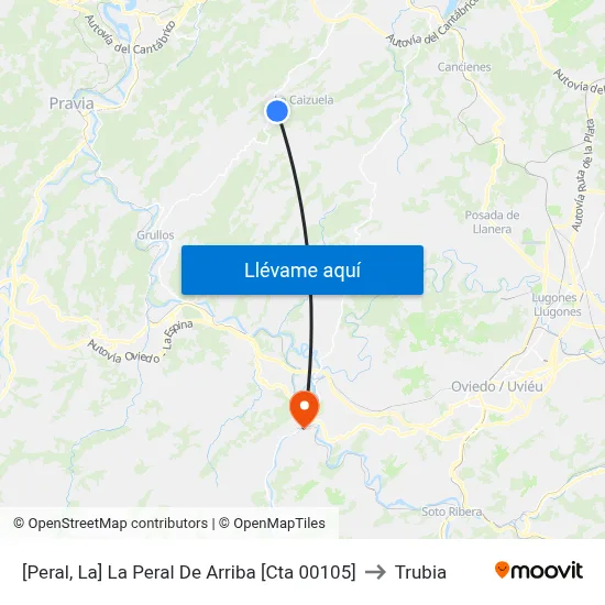 [Peral, La]  La Peral De Arriba [Cta 00105] to Trubia map