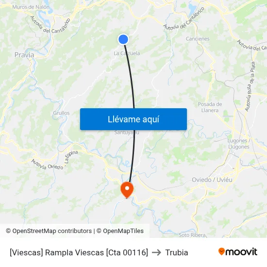 [Viescas]  Rampla Viescas [Cta 00116] to Trubia map