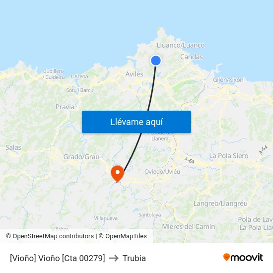 [Vioño]  Vioño [Cta 00279] to Trubia map