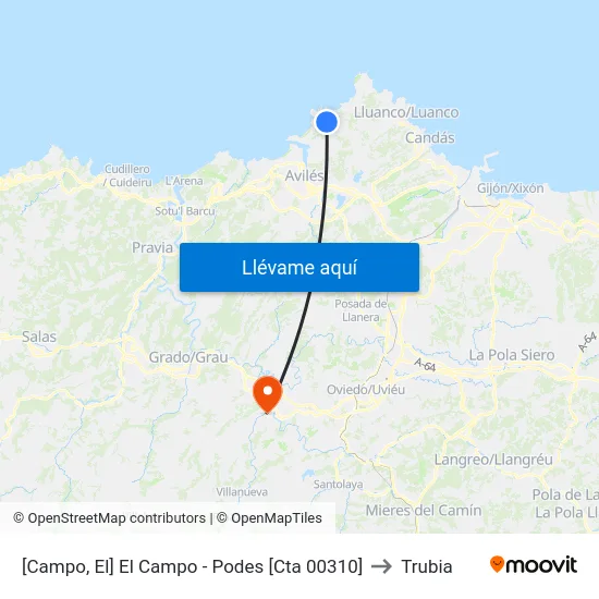 [Campo, El]  El Campo - Podes [Cta 00310] to Trubia map