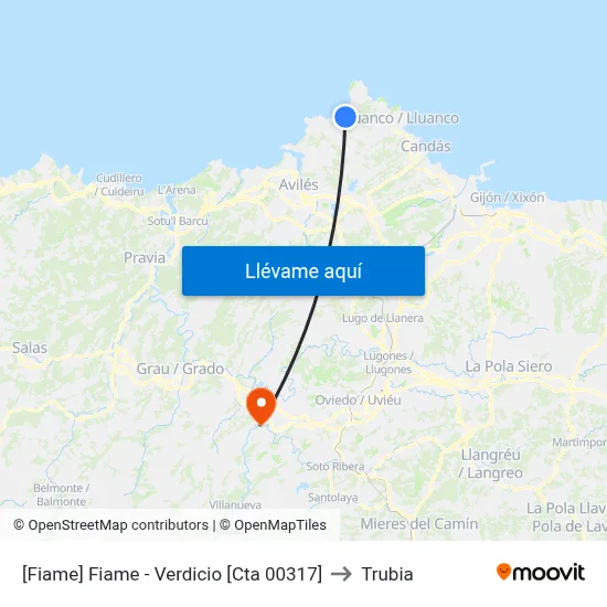 [Fiame]  Fiame - Verdicio [Cta 00317] to Trubia map
