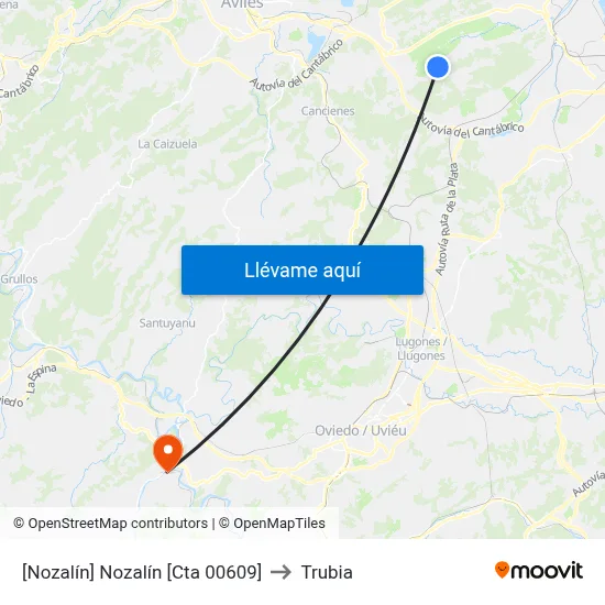 [Nozalín]  Nozalín [Cta 00609] to Trubia map