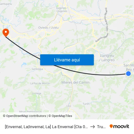 [Envernal, La|Invernal, La]  La Envernal [Cta 00698] to Trubia map