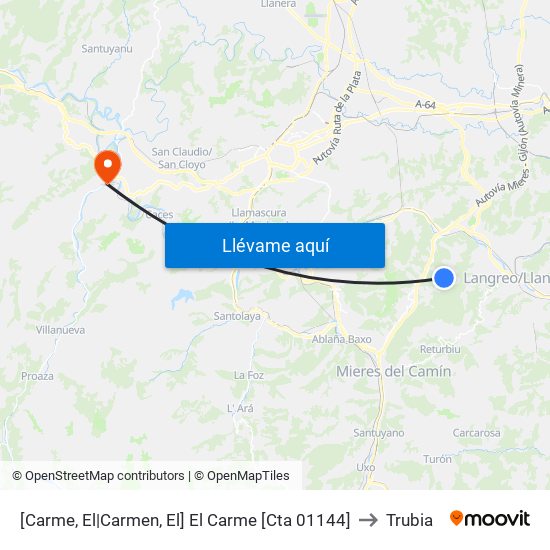 [Carme, El|Carmen, El]  El Carme [Cta 01144] to Trubia map