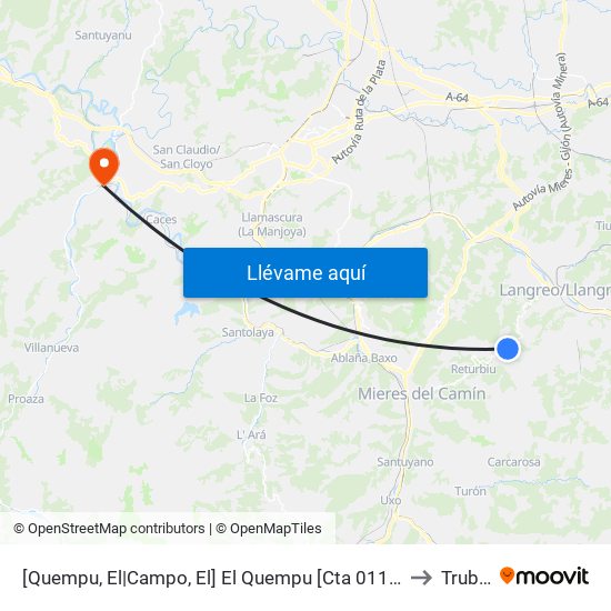 [Quempu, El|Campo, El]  El Quempu [Cta 01168] to Trubia map