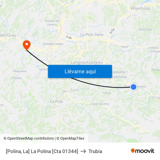[Polina, La]  La Polina [Cta 01344] to Trubia map