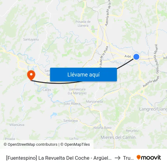 [Fuentespino]  La Revuelta Del Coche - Argüelles [Cta 02042] to Trubia map