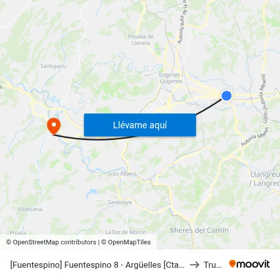 [Fuentespino]  Fuentespino 8 - Argüelles [Cta 02043] to Trubia map