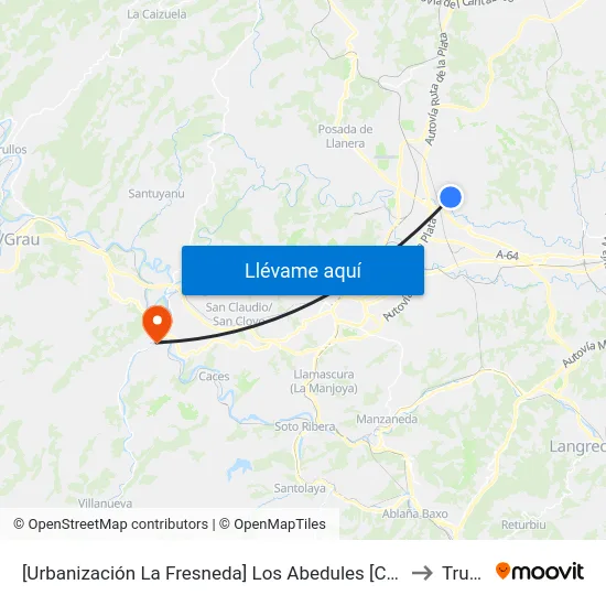 [Urbanización La Fresneda]  Los Abedules [Cta 02346] to Trubia map