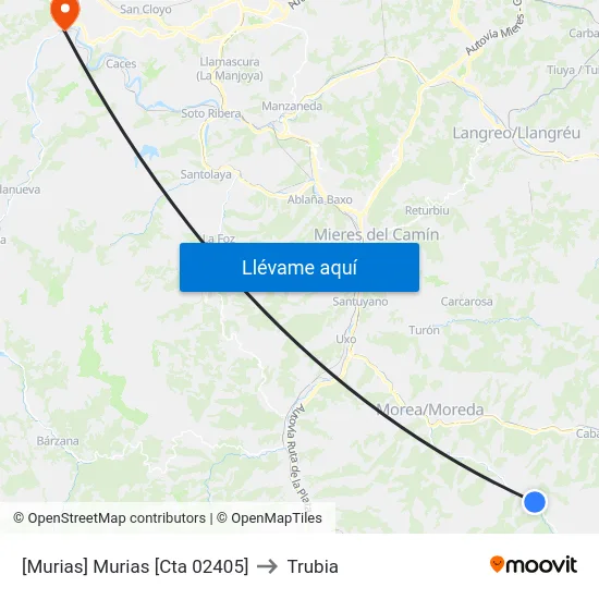[Murias]  Murias [Cta 02405] to Trubia map