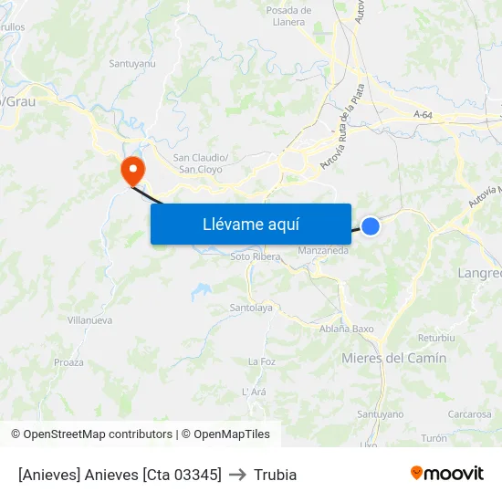 [Anieves]  Anieves [Cta 03345] to Trubia map