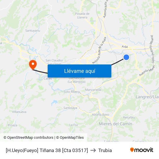 [H.Ueyo|Fueyo]  Tiñana 38 [Cta 03517] to Trubia map