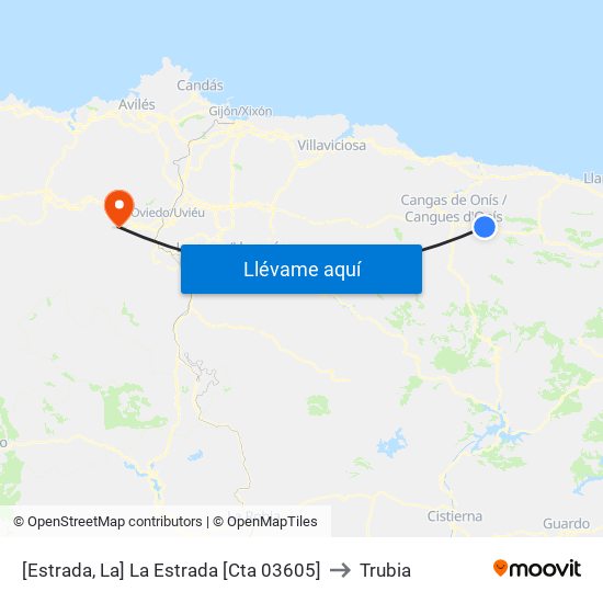 [Estrada, La]  La Estrada [Cta 03605] to Trubia map