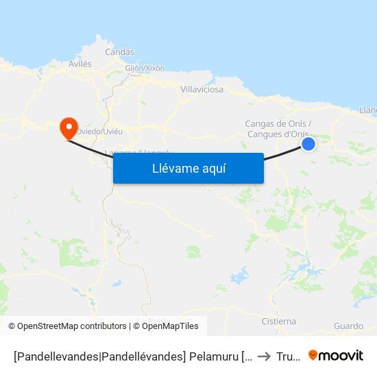 [Pandellevandes|Pandellévandes]  Pelamuru [Cta 03620] to Trubia map