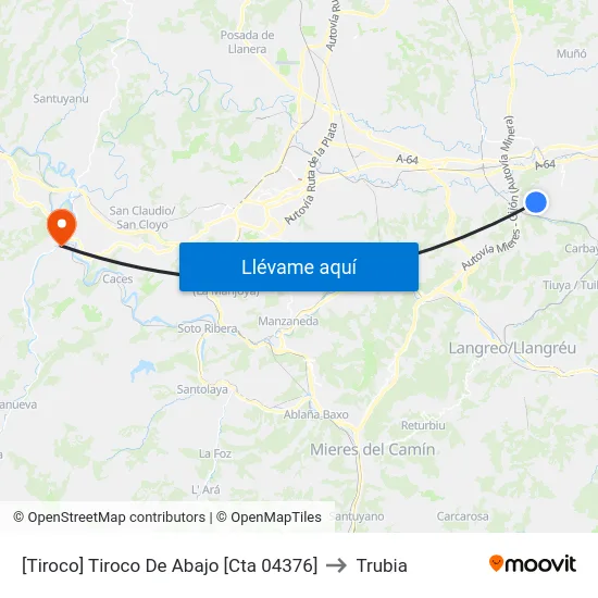 [Tiroco]  Tiroco De Abajo [Cta 04376] to Trubia map