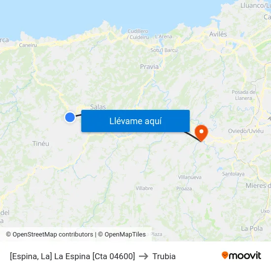 [Espina, La]  La Espina [Cta 04600] to Trubia map