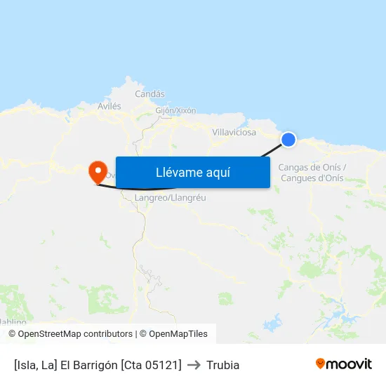 [Isla, La]  El Barrigón [Cta 05121] to Trubia map