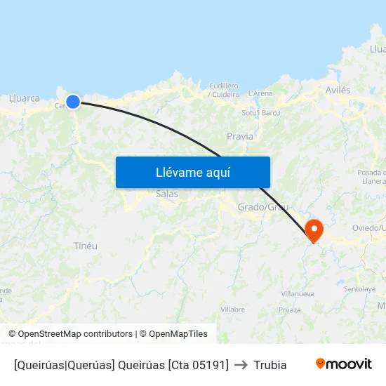 [Queirúas|Querúas]  Queirúas [Cta 05191] to Trubia map