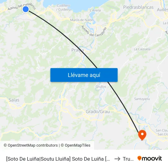 [Soto De Luiña|Soutu Lluiña]  Soto De Luiña [Cta 05277] to Trubia map