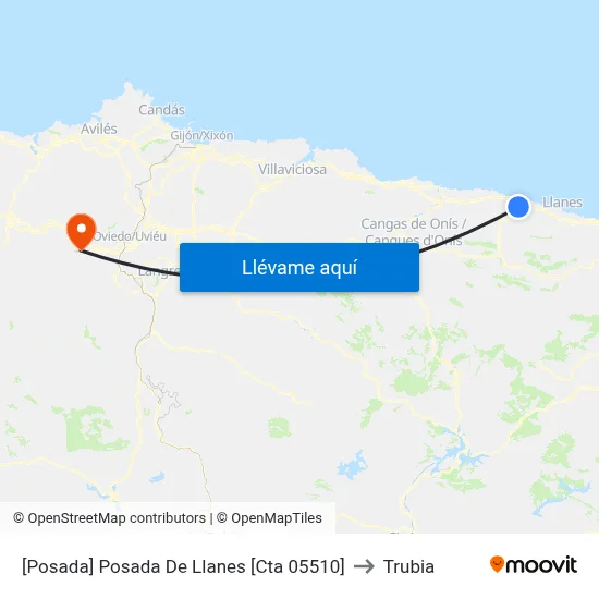 [Posada]  Posada De Llanes [Cta 05510] to Trubia map