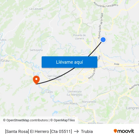[Santa Rosa]  El Herrero [Cta 05511] to Trubia map
