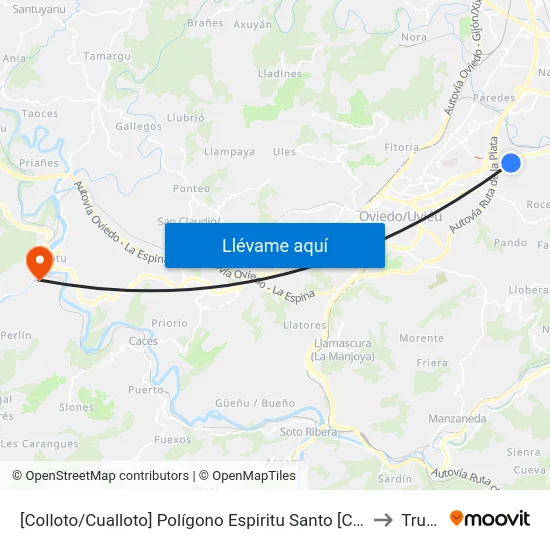 [Colloto/Cualloto]  Polígono Espiritu Santo [Cta 05517] to Trubia map