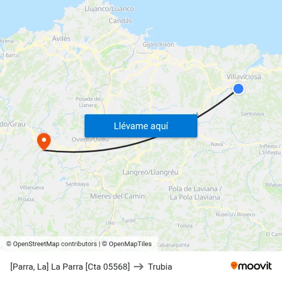 [Parra, La]  La Parra [Cta 05568] to Trubia map