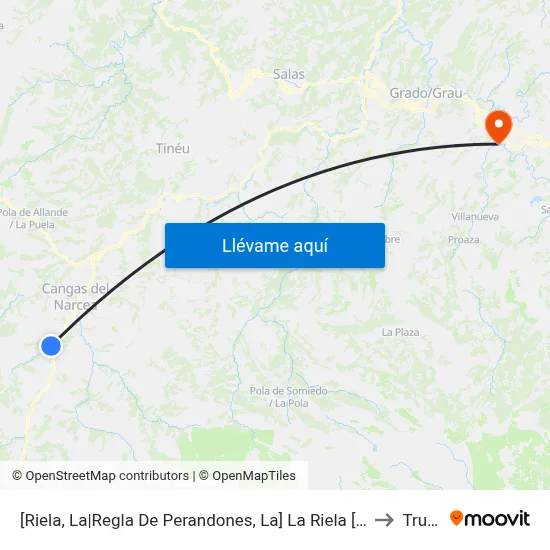 [Riela, La|Regla De Perandones, La]  La Riela [Cta 05694] to Trubia map