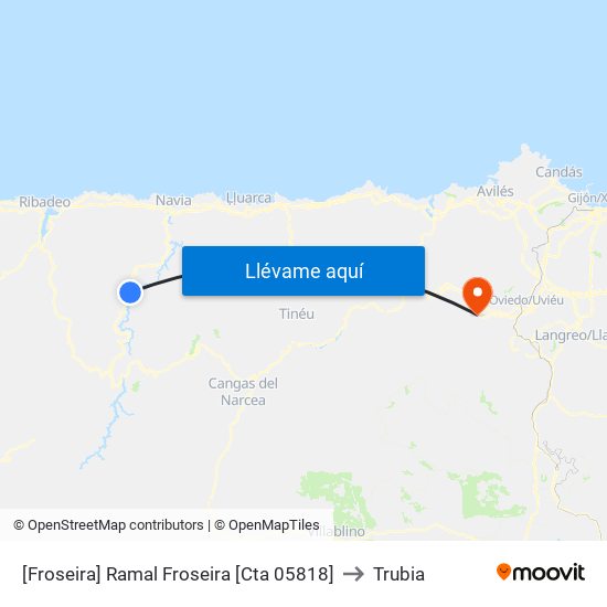 [Froseira]  Ramal Froseira [Cta 05818] to Trubia map