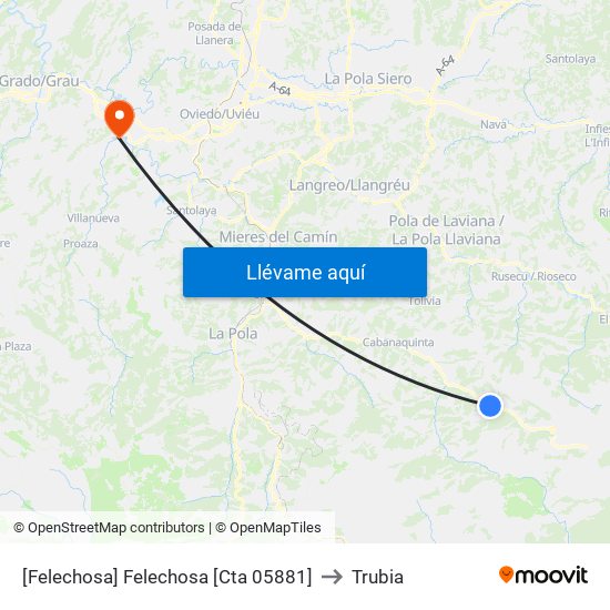 [Felechosa]  Felechosa [Cta 05881] to Trubia map