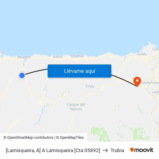 [Lamisqueira, A]  A Lamisqueira [Cta 05892] to Trubia map