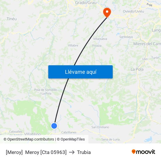 [Meroy]  Meroy [Cta 05963] to Trubia map