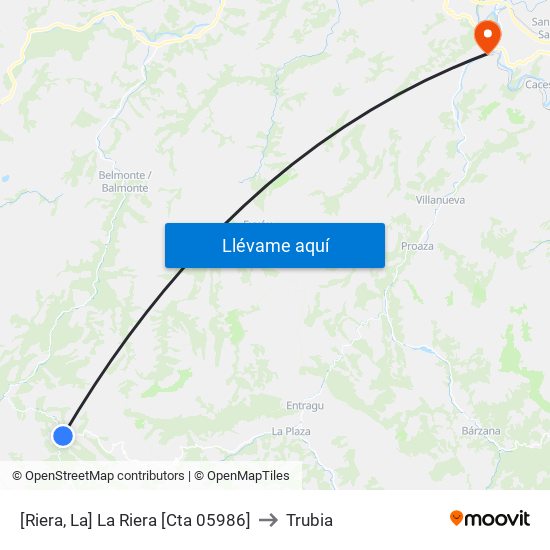 [Riera, La]  La Riera [Cta 05986] to Trubia map