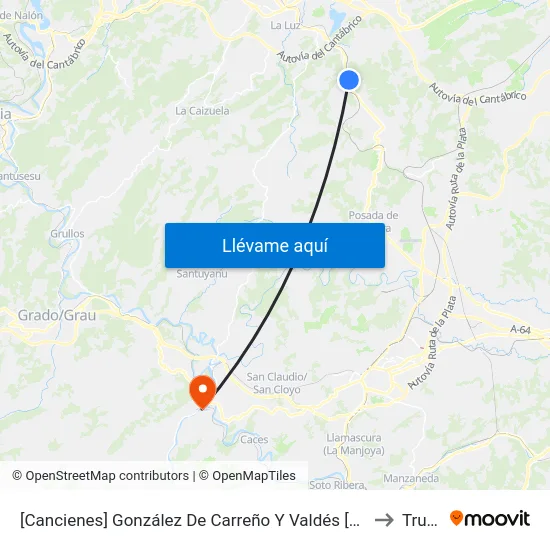 [Cancienes]  González De Carreño Y Valdés [Cta 06294] to Trubia map